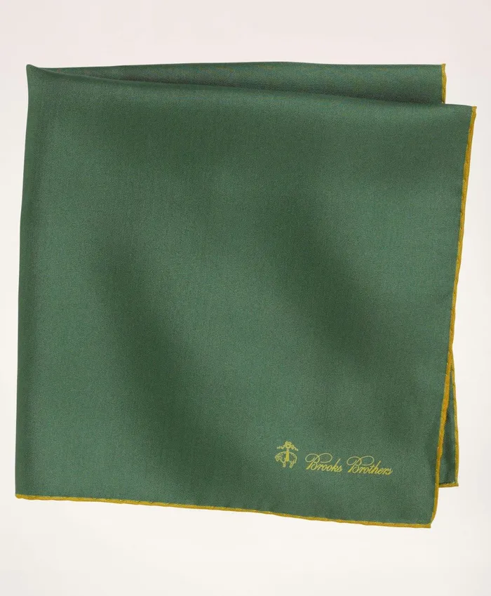 Ties andamp Pocket Squares Men Brooks Brothers Silk Pocket Square Green