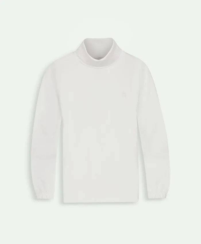 Tops Kids Brooks Brothers Girls Stretch Cotton Turtleneck White