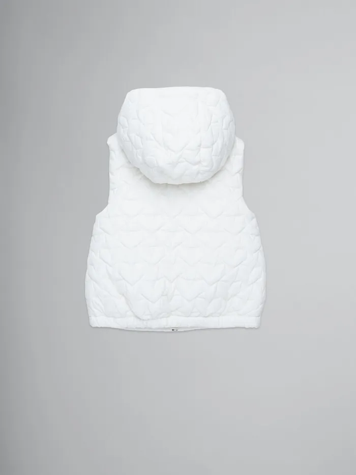 White Sleeveless Padded Jacket With Stars Kids Marni