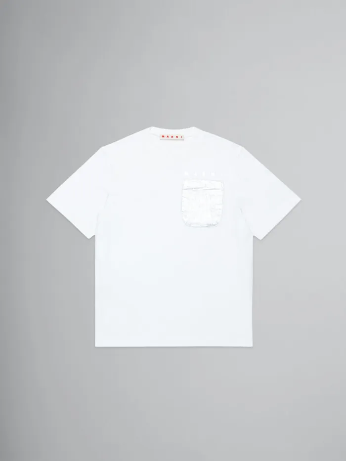 White Tshirt With Pocket Kids Marni
