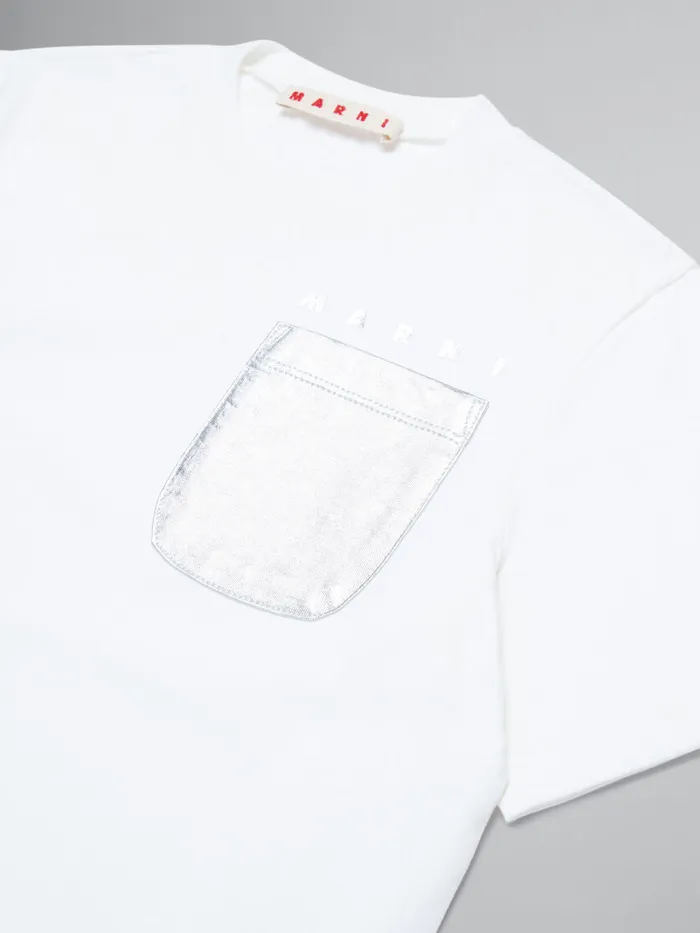 White Tshirt With Pocket Kids Marni