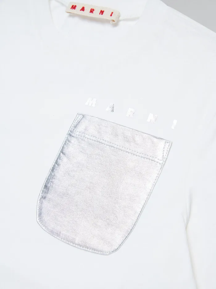 White Tshirt With Pocket Kids Marni