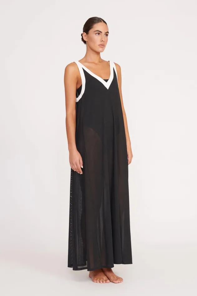 Women CoverUps STAUD STAUD AVELINE DRESS BLACK WHITE Women CoverUps STAUD STAUD AVELINE DRESS BLACK WHITE