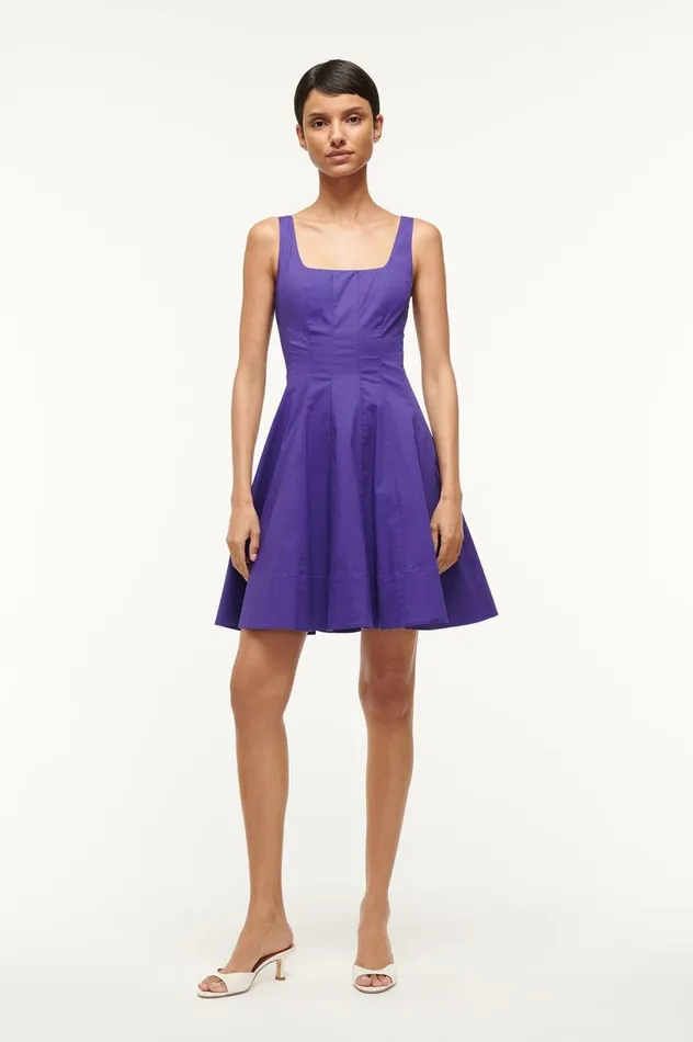 Women Dresses STAUD STAUD MINI WELLS DRESS VIOLET