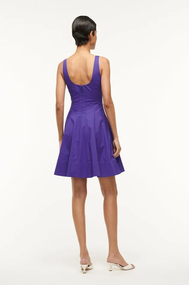 Women Dresses STAUD STAUD MINI WELLS DRESS VIOLET Women Dresses STAUD STAUD MINI WELLS DRESS VIOLET