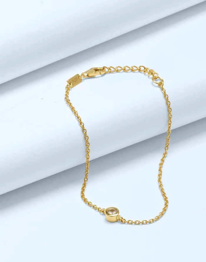 Women Jewelry Madewell DemiFine Bezel Set Station Bracelet