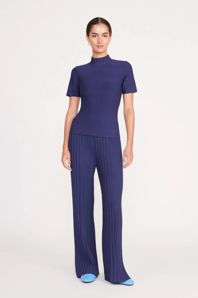Women Pants and Shorts STAUD STAUD LUPIN PANT NAVY