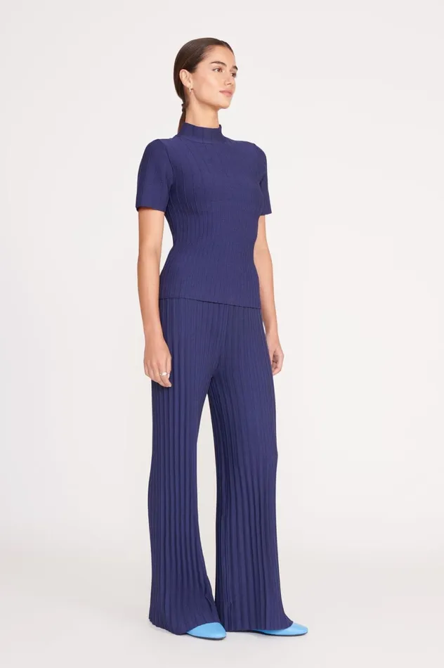 Women Pants and Shorts STAUD STAUD LUPIN PANT NAVY Women Pants and Shorts STAUD STAUD LUPIN PANT NAVY