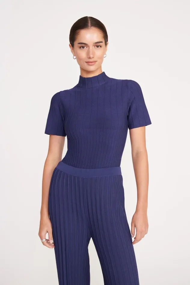 Women Pants and Shorts STAUD STAUD LUPIN PANT NAVY Women Pants and Shorts STAUD STAUD LUPIN PANT NAVY