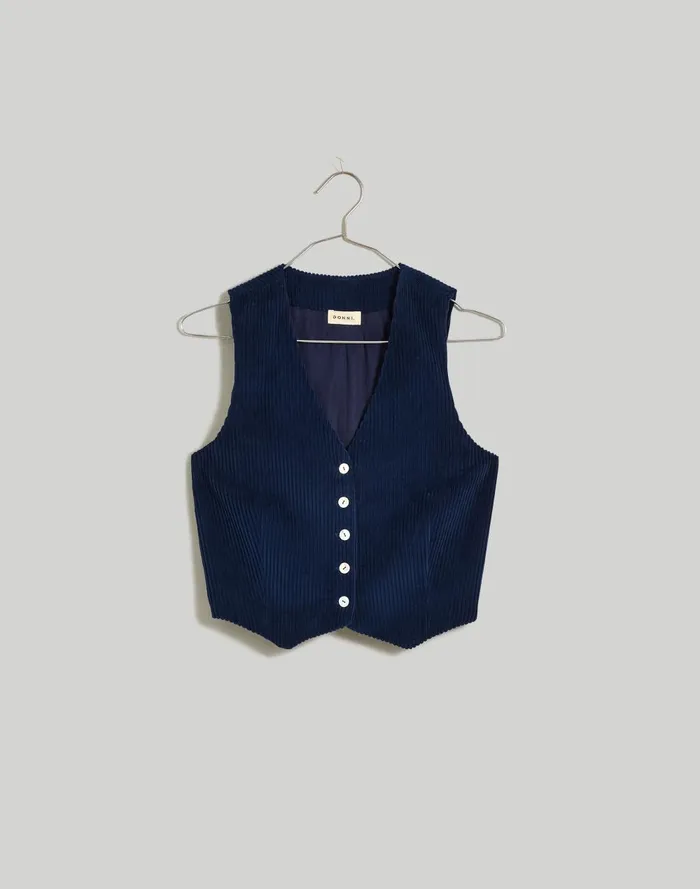 Women Tops and Shirts Madewell Donni Corduroy Crop Vest