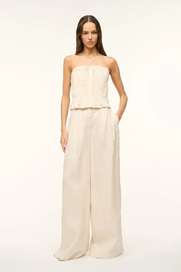 Women Tops STAUD STAUD PARMA TOP NATURAL Women Tops STAUD STAUD PARMA TOP NATURAL