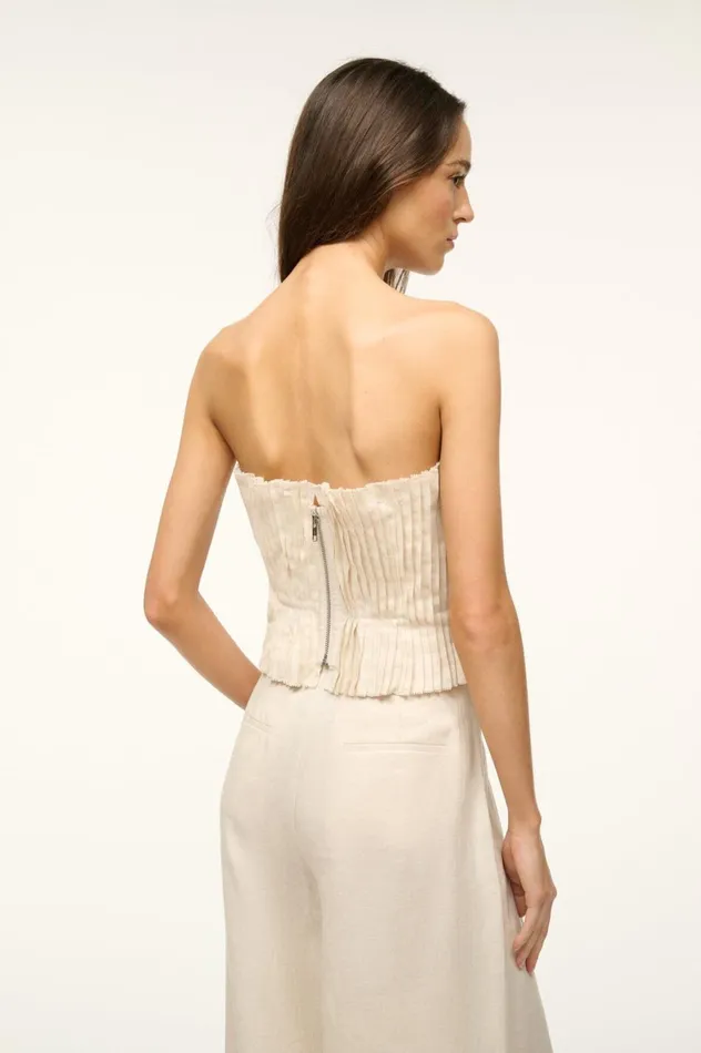 Women Tops STAUD STAUD PARMA TOP NATURAL Women Tops STAUD STAUD PARMA TOP NATURAL