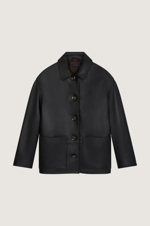 Women VINCENZO JACKET Black Soeur Jackets and Coats