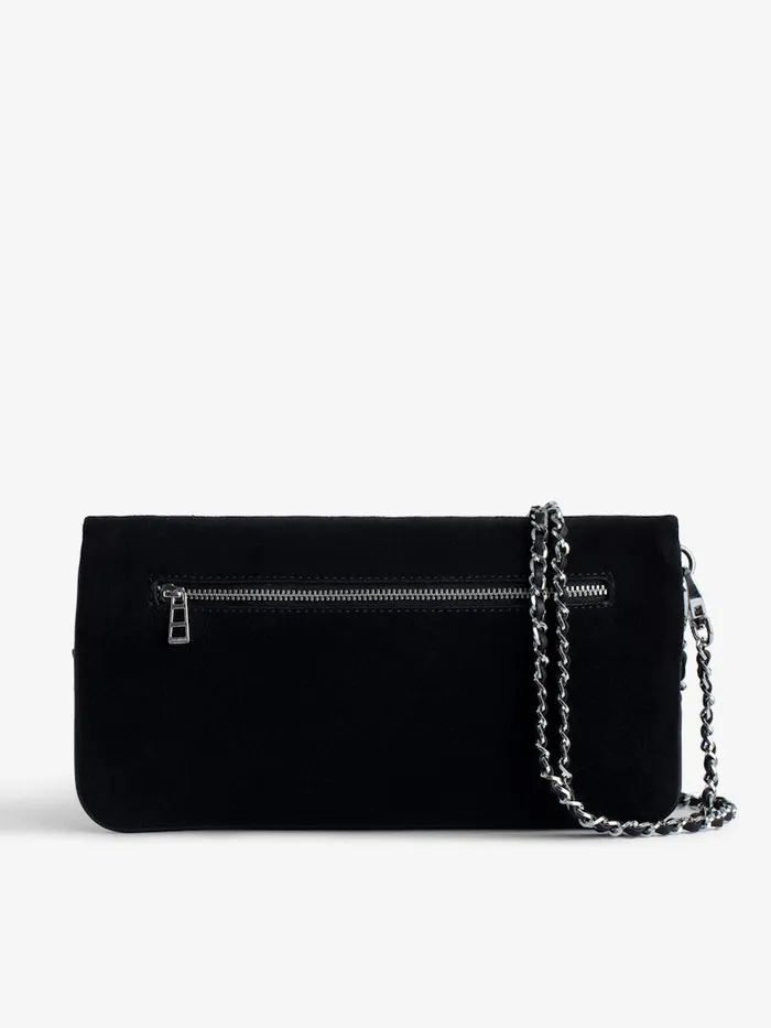 Women Zadig and Voltaire Clutches Rock Suede Clutch Black