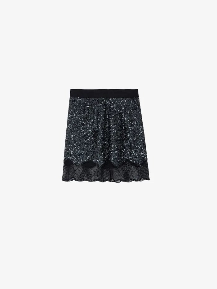Women Zadig and Voltaire Dresses and Skirts Justicias Sequin Skirt Black