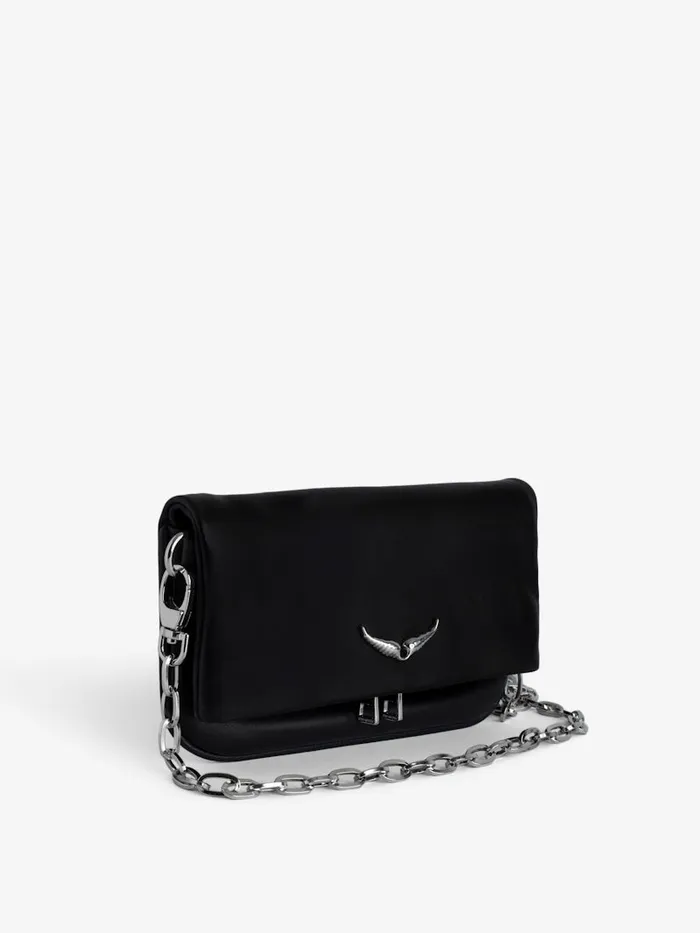 Women Zadig and Voltaire Mini Bags Rock Nano Eternal Clutch Black