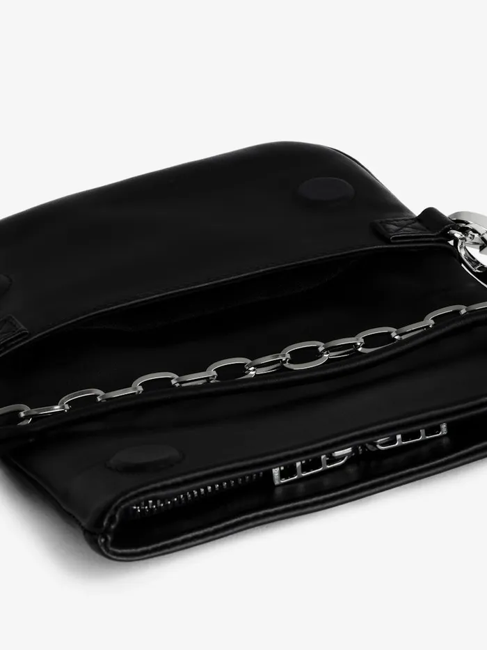 Women Zadig and Voltaire Mini Bags Rock Nano Eternal Clutch Black