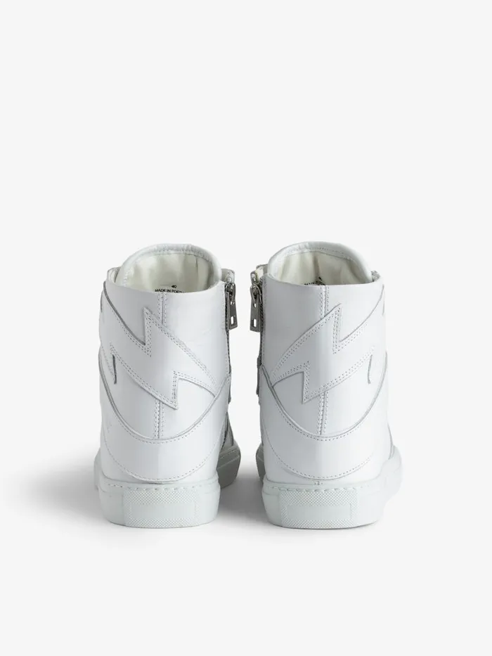 Women Zadig and Voltaire Sneakers ZV1747 High Flash Sneakers White