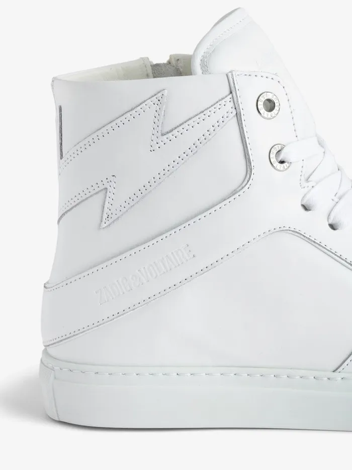 Women Zadig and Voltaire Sneakers ZV1747 High Flash Sneakers White