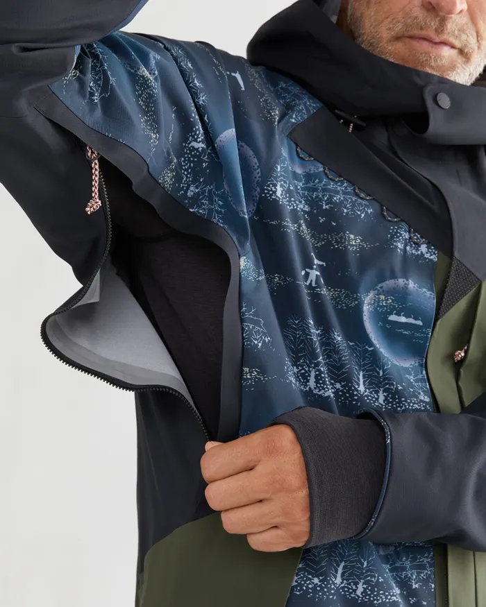 134 Levitend Cutan Britta Long Jacket Britta MarakattLabba Rosin Greencobolt Blue Men Klttermusen Waterproof Jackets