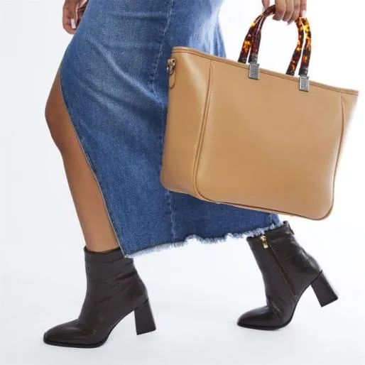 Adelane Brown Leather Women Moda In Pelle Ankle Boots Adelane Brown Leather Women Moda In Pelle Ankle Boots