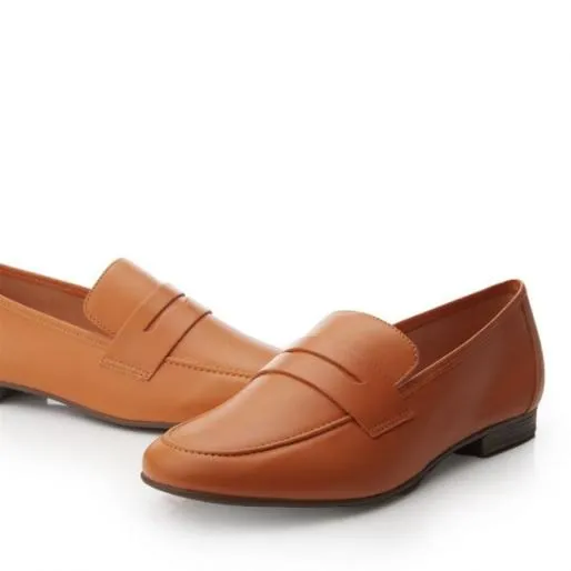 Adelyn Orange Leather Women Moda In Pelle Flat And Ballerina Shoes Adelyn Orange Leather Women Moda In Pelle Flat And Ballerina Shoes