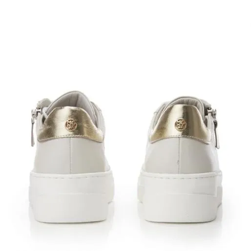 Afiyah Off White Leather Women Moda In Pelle White Trainers Afiyah Off White Leather Women Moda In Pelle White Trainers