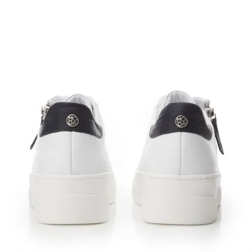 Afiyah WhiteNavy Leather Women Moda In Pelle White Trainers Afiyah WhiteNavy Leather Women Moda In Pelle White Trainers