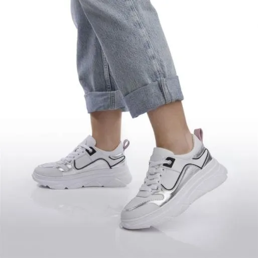 Aglow White Porvair Women Moda In Pelle Platform Trainers Aglow White Porvair Women Moda In Pelle Platform Trainers