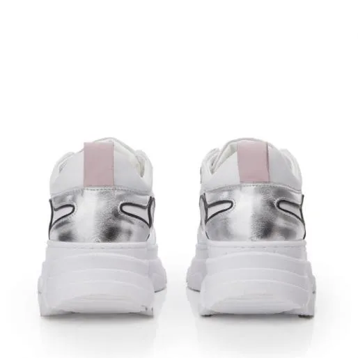 Aglow White Porvair Women Moda In Pelle Platform Trainers Aglow White Porvair Women Moda In Pelle Platform Trainers
