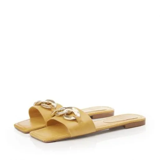 Alarna Brown Leather Women Moda In Pelle Flat Sandals Alarna Brown Leather Women Moda In Pelle Flat Sandals