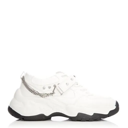 Alexus White Porvair Women Moda In Pelle Chunky Trainers Alexus White Porvair Women Moda In Pelle Chunky Trainers