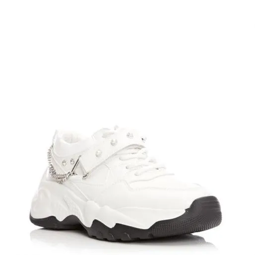 Alexus White Porvair Women Moda In Pelle Chunky Trainers Alexus White Porvair Women Moda In Pelle Chunky Trainers