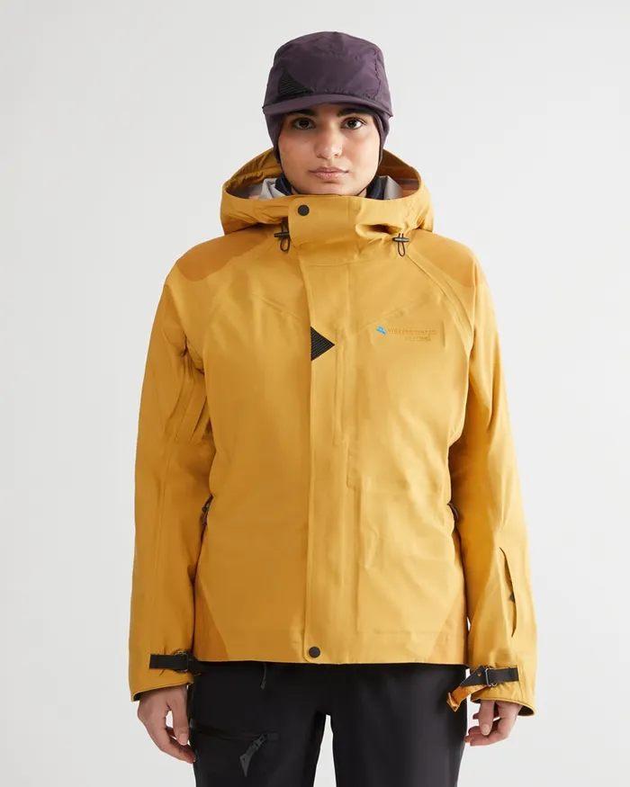 Allsvinn Cutan Jacket Amber Gold Women Klttermusen Waterproof Jackets