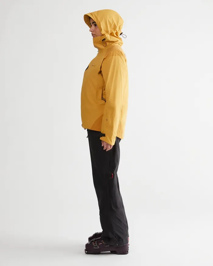 Allsvinn Cutan Jacket Amber Gold Women Klttermusen Waterproof Jackets
