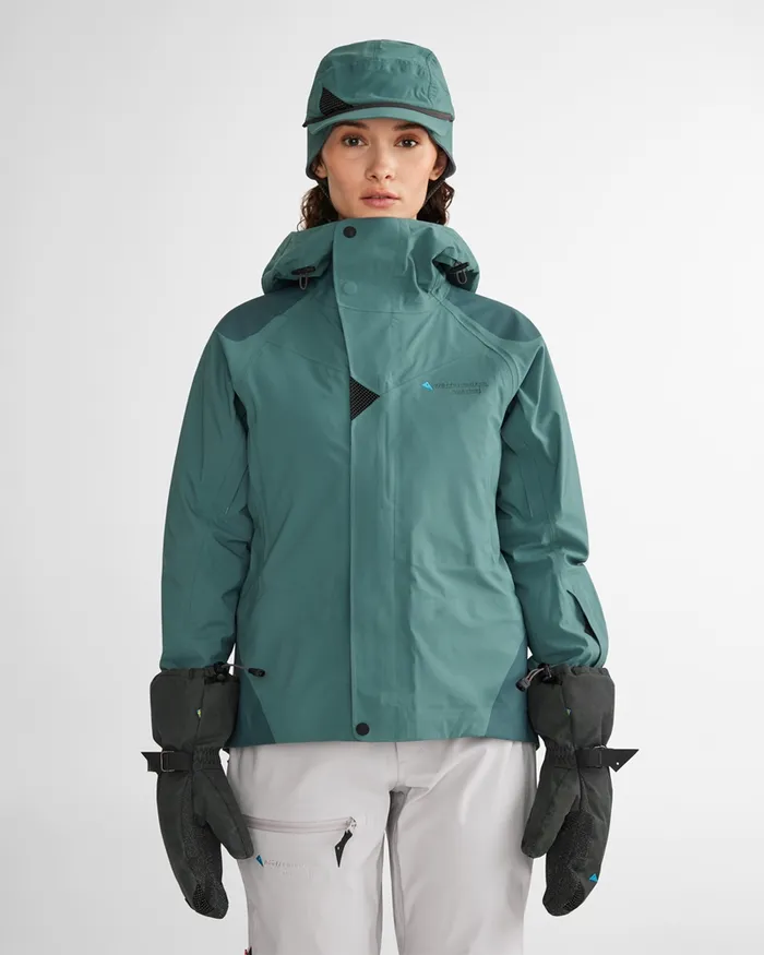 Allsvinn Cutan Jacket Frost Green Women Klttermusen Waterproof Jackets
