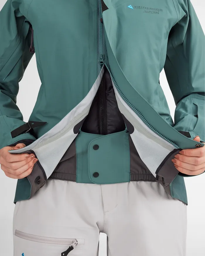 Allsvinn Cutan Jacket Frost Green Women Klttermusen Waterproof Jackets
