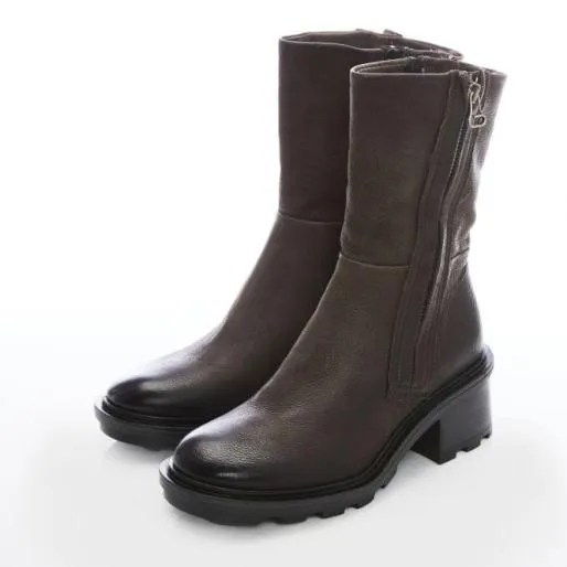 Allura Grey Leather Women Moda In Pelle Ankle Boots Allura Grey Leather Women Moda In Pelle Ankle Boots