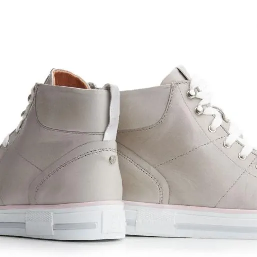 Amari Grey Leather Women Moda In Pelle HighTop Trainers Amari Grey Leather Women Moda In Pelle HighTop Trainers
