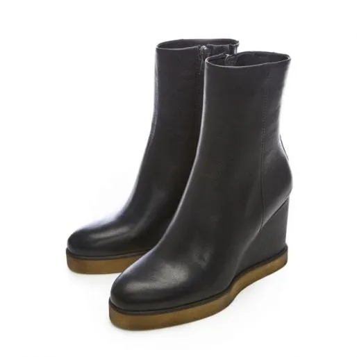 Ambaline Black Leather Women Moda In Pelle Ankle Boots Ambaline Black Leather Women Moda In Pelle Ankle Boots