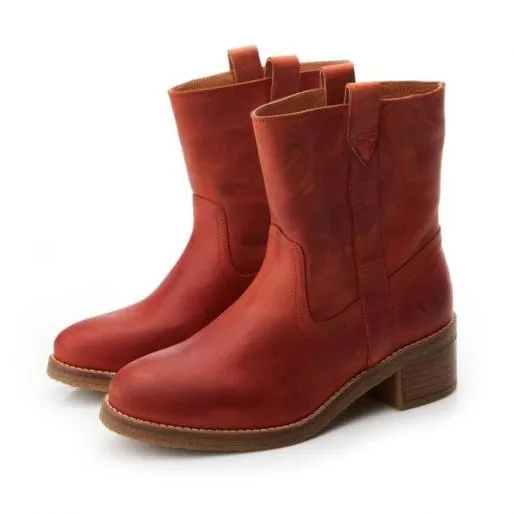 Ambrose Rust Leather Women Moda In Pelle Leather Boots Ambrose Rust Leather Women Moda In Pelle Leather Boots
