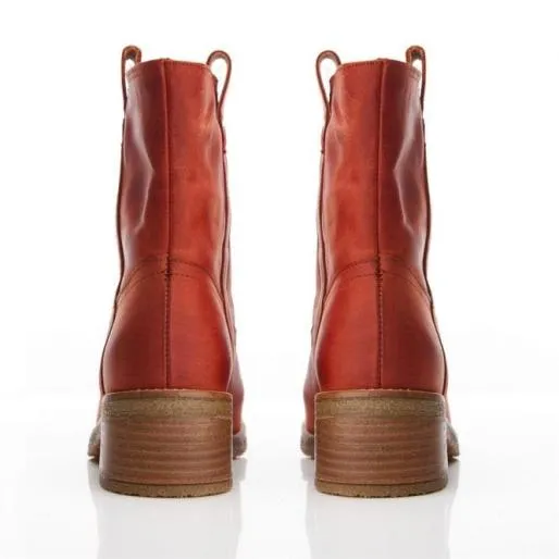 Ambrose Rust Leather Women Moda In Pelle Leather Boots Ambrose Rust Leather Women Moda In Pelle Leather Boots