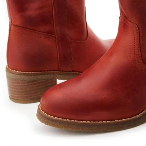 Ambrose Rust Leather Women Moda In Pelle Leather Boots Ambrose Rust Leather Women Moda In Pelle Leather Boots