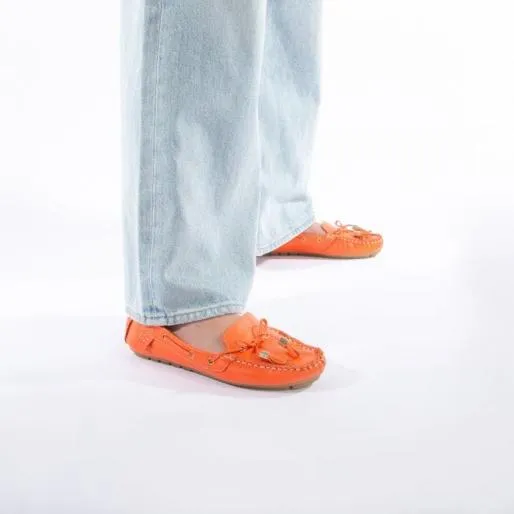Amusement Orange Leather Women Moda In Pelle Flat And Ballerina Shoes Amusement Orange Leather Women Moda In Pelle Flat And Ballerina Shoes