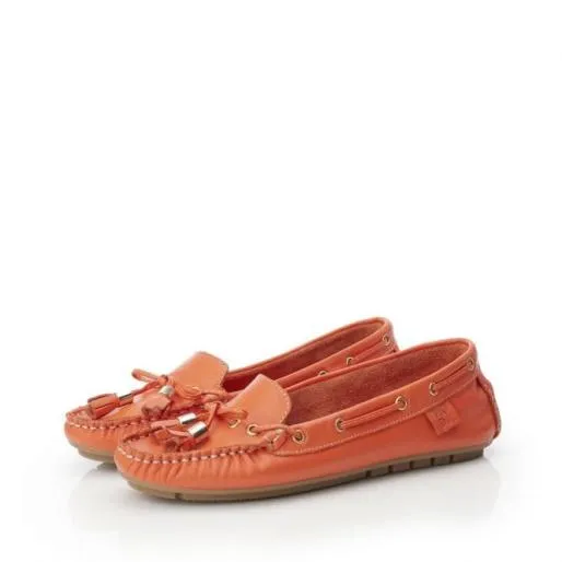 Amusement Orange Leather Women Moda In Pelle Flat And Ballerina Shoes Amusement Orange Leather Women Moda In Pelle Flat And Ballerina Shoes