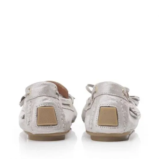 Amusement Stone Metallic Leather Women Moda In Pelle Flat And Ballerina Shoes Amusement Stone Metallic Leather Women Moda In Pelle Flat And Ballerina Shoes