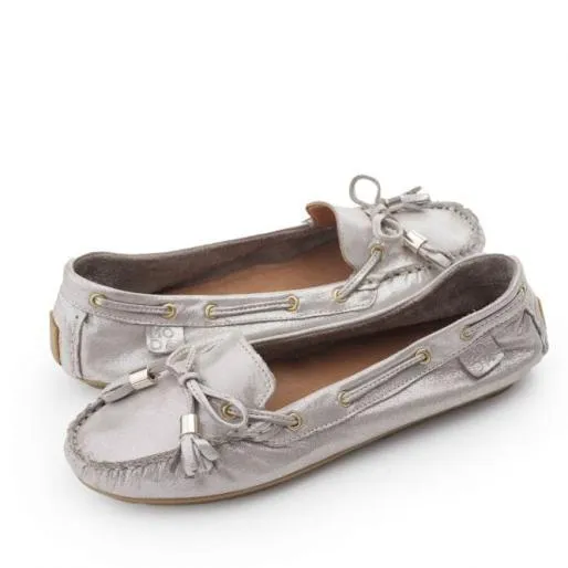 Amusement Stone Metallic Leather Women Moda In Pelle Flat And Ballerina Shoes Amusement Stone Metallic Leather Women Moda In Pelle Flat And Ballerina Shoes