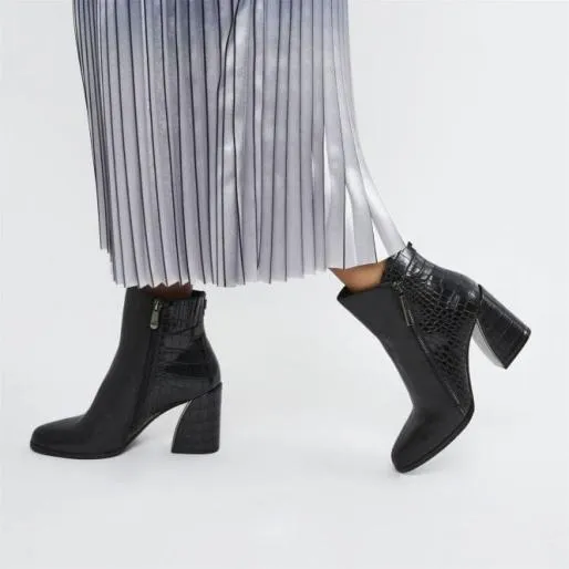 Amy Black Porvair Women Moda In Pelle Ankle Boots Amy Black Porvair Women Moda In Pelle Ankle Boots