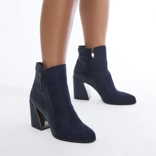 Amy W Navy Alcantara Women Moda In Pelle Ankle Boots Amy W Navy Alcantara Women Moda In Pelle Ankle Boots