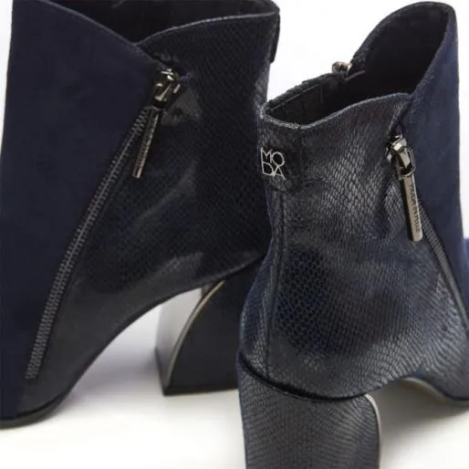 Amy W Navy Alcantara Women Moda In Pelle Ankle Boots Amy W Navy Alcantara Women Moda In Pelle Ankle Boots